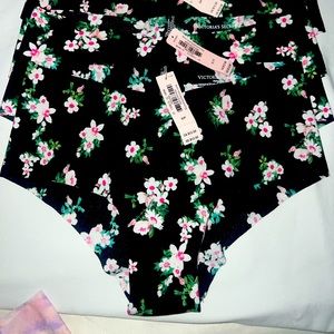 Black Floral Cheeky Panties